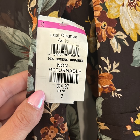 Veronica Beard Avani Floral Silk Maxi Dress Sz 2 - Picture 13 of 13